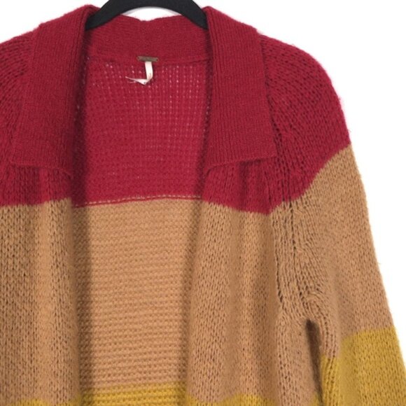 Free People Over The Rainbow Mohair Blend Cardigan Duster Sweater ITALY 🇮🇹 S/P - Picture 10 of 14